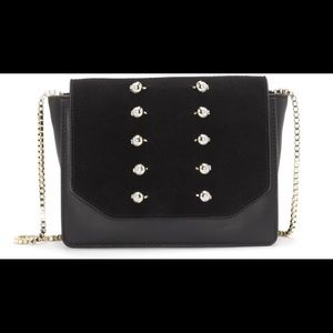 NWOT Louise et Cie Pearl-Embellished Shoulder Bag